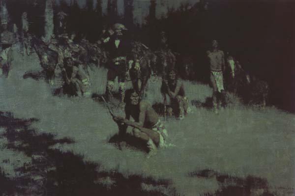 Frederic Remington Apache Scouts Listening (mk43) China oil painting art